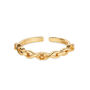 14 K Gold Chain Link Ring Set, thumbnail 2 of 8