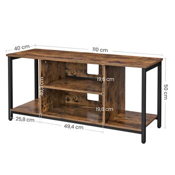 Tv Cabinet Console Unit Stand With Open Storage, 8 of 8