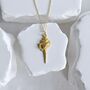 925 Sea Shell Charm 18 K Gold Necklace Fine Jewelry, thumbnail 8 of 8