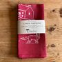 Winter Fox Linen Napkins Set Of Two, thumbnail 2 of 7