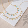 Lakshmi Turquoise Necklace In Silver Or Gold Plated, thumbnail 1 of 12