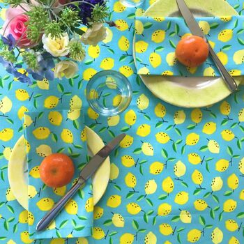 Provencal Lemon Design Tablecloth St Tropez, 7 of 7