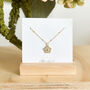 18k Gold Plated Cz Flower Necklace, thumbnail 1 of 2