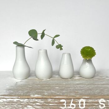 Porcelain Mini Vases Set Of Four, 3 of 3