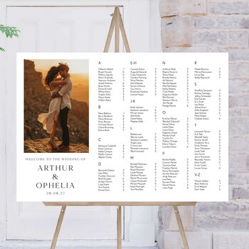 Alphabetical Photo Wedding Seating Plan, 5 of 6