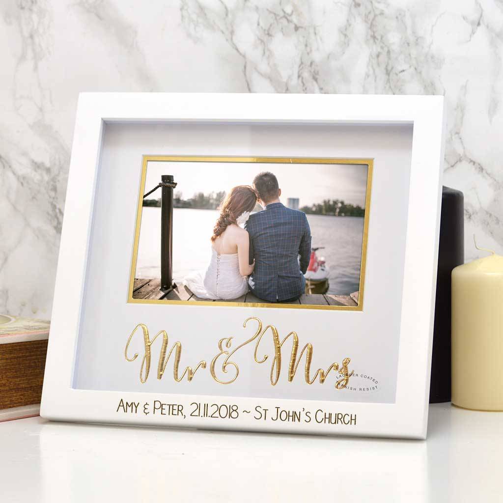 Personalised Mr And Mrs Photo Frame By