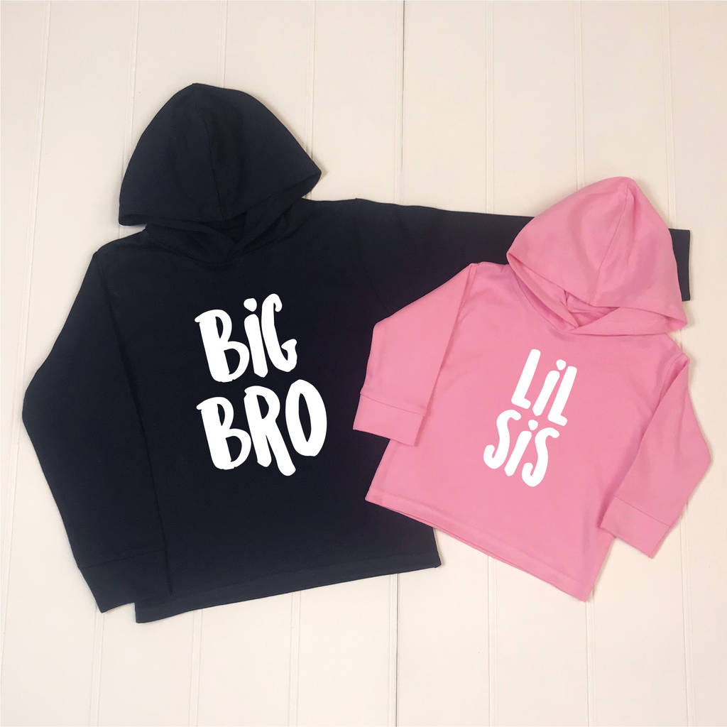 big sis lil sis hoodies