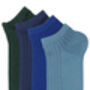 Four Pack Essential Men's Trainer Socks Azure, thumbnail 3 of 3