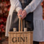 Gin! Wicker Bottle Carrier, thumbnail 3 of 5