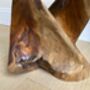 Hand Carved Teak Wooden Root Side Table Square Twisted, thumbnail 3 of 5