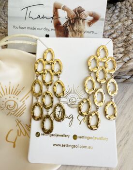 Lotte Earrings 18k Gold Plated Pvd Tarnish Free, 4 of 4