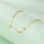 Sterling Silver Pearl Beaded Bracelet With Sparkly Disk Chain, thumbnail 8 of 12