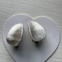 Clip On Triangle Textured Matt Silver Earrings, thumbnail 3 of 7