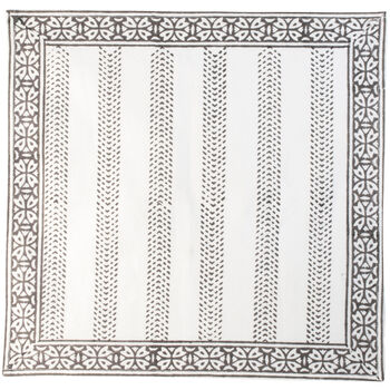Misty Grey Cotton Hand Block Printed Napkins, 2 of 8