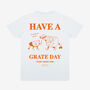 Have A Grate Day T Shirt In White, thumbnail 1 of 2