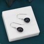 Sterling Silver Freshwater Pearl Huggie Drop Hook Earrings, thumbnail 2 of 12