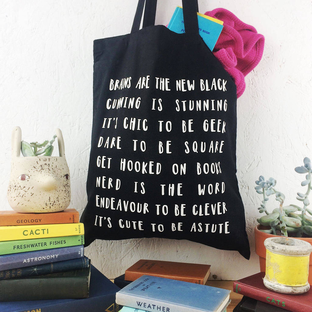 Brains Are The New Black Tote Bag, 1 of 2