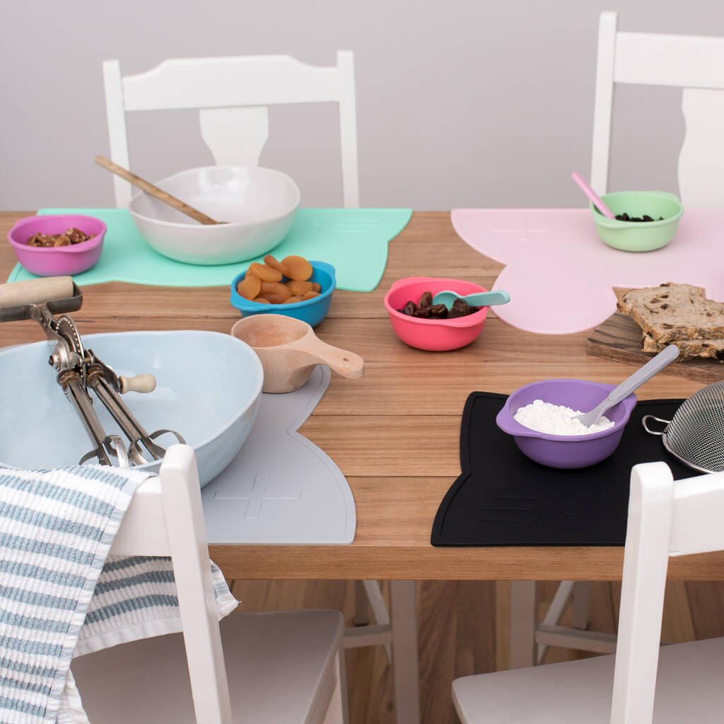 Bamboo Children's Dinner Set Multiple Colour Choices By Cheeky Elephant