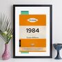 Personalised 40th Birthday Print 1984 Book Cover Gift, thumbnail 7 of 12