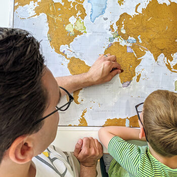 Scratch The World® Map Print With Coin, 4 of 12
