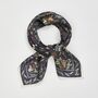 Wolf Garden Navy Square Scarf, thumbnail 2 of 3