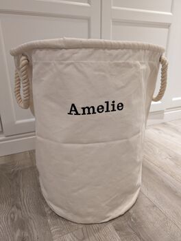 Personalised Canvas Toys Laundry Storage Bag, 5 of 9
