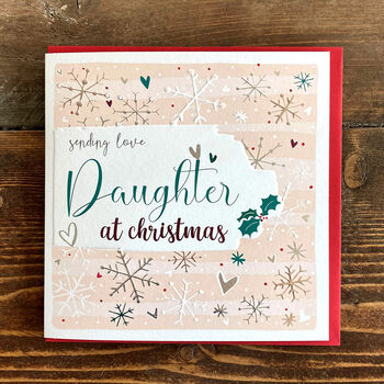 Daughter Christmas Card Sending Love, 2 of 4