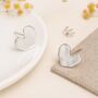 Sterling Silver Hammered Heart Stud Earrings, thumbnail 1 of 7