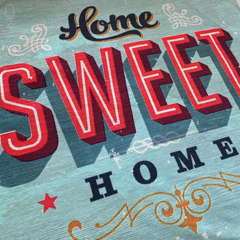 Retro Home Sweet Home Soft Cushion Cover, 2 of 7