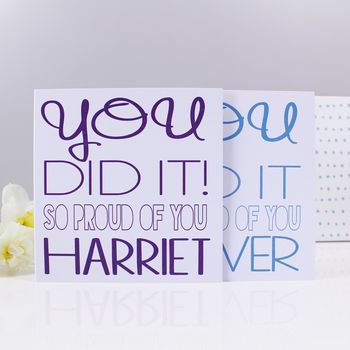 Personalised 'You Did It' Result Or Achievement Card, 7 of 8