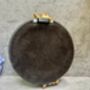 16cm Round Wall Mirror Black Frame With Gold Flower Detail, thumbnail 8 of 9