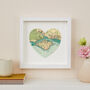 Personalised Location Isle Of Wight Map Heart Print, thumbnail 2 of 5