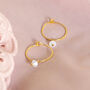White Opal Swarovski Crystal Hoop Earrings, thumbnail 4 of 7