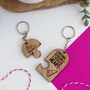 Stole A Pizza My Heart Valentine's Key Ring Set, thumbnail 4 of 4