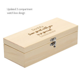 'Daddy's Time Is Special Time' Personalised Watch Box, 4 of 6