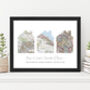 Personalised Three Favourite UK Locations Map Print, thumbnail 3 of 9
