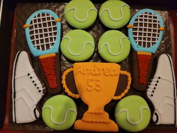 Personalised Tennis Biscuit Tin, 6 of 8