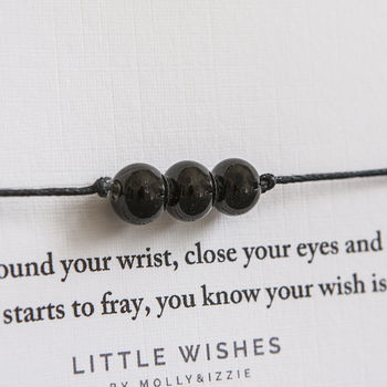 A Handmade Christmas Little Wish Bracelet Gift For Him, 3 of 3