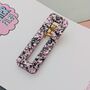 Pink And Black Glitter Hair Clip / Alternative Fashion Barrette / Pastel Goth Resin Slide / Edgy Statement Birthday Gift For Her, thumbnail 3 of 4
