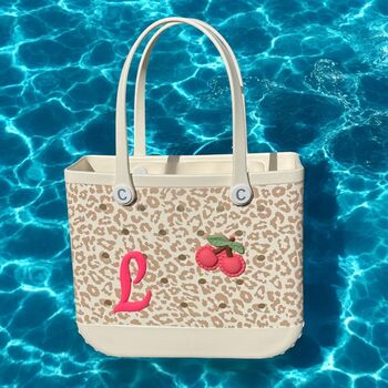 Leopard Print Tote Bags, Three Stunning Designs, Tan/ Pink, Black/ Grey, Cream/Tan, 8 of 8