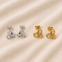 Gift Bow Sterling Silver Drop Earrings, thumbnail 5 of 5