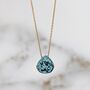 Turquoise Teardrop December Birthstone Necklace, Gold, thumbnail 4 of 7