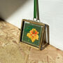 Nasturtium Hand Embroidered Framed Keepsake, thumbnail 5 of 6