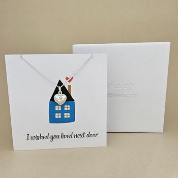Boxed 'Next Door' Heart Necklace Card, 2 of 3