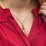 Gold Plated Family Birthstone Pendulum Necklace, thumbnail 7 of 12