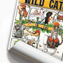 Wild Cats In The Bathroom, Funny Toilet Art, thumbnail 4 of 7