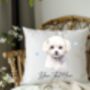 Personalised Bichon Frise Hearts Cushion Cover Gift, thumbnail 2 of 2