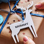 Personalised Reindeer Christmas Gift Tag, thumbnail 2 of 2