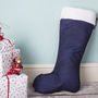 Personalised Velvet Christmas Stocking, Wreath Design, thumbnail 3 of 3