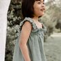 Mint Embroidered Cotton Gauze Children's Dress, thumbnail 1 of 4